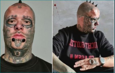 Popular known as 'Mr Skull Face' on social media man cut off ear as part of body modification