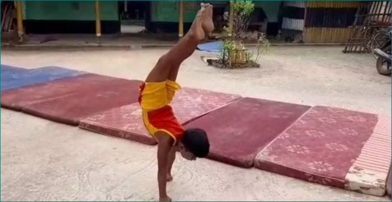 7-year-old boy registered in India Book of Records for push- ups skills