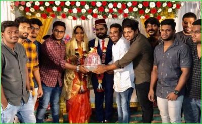 Friends gave onion bouquet at the wedding in TamilNadu