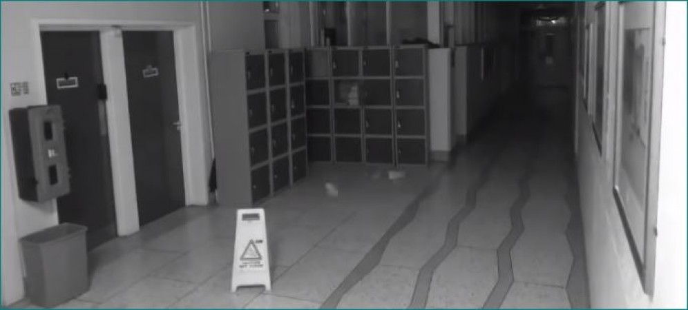 Audience got blown away when ghost was captured on CCTV