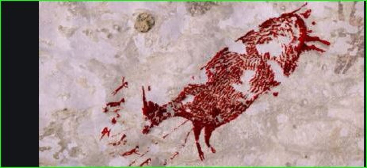 44 thousand years old painting found here, picture goes viral