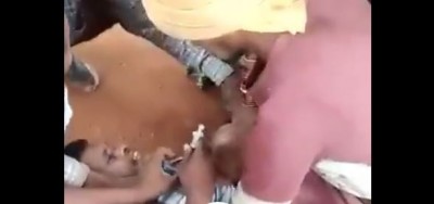 VIDEO: नहीं लगवा रहा था युवक तो जमीन पर पटककर लगाई वैक्सीन