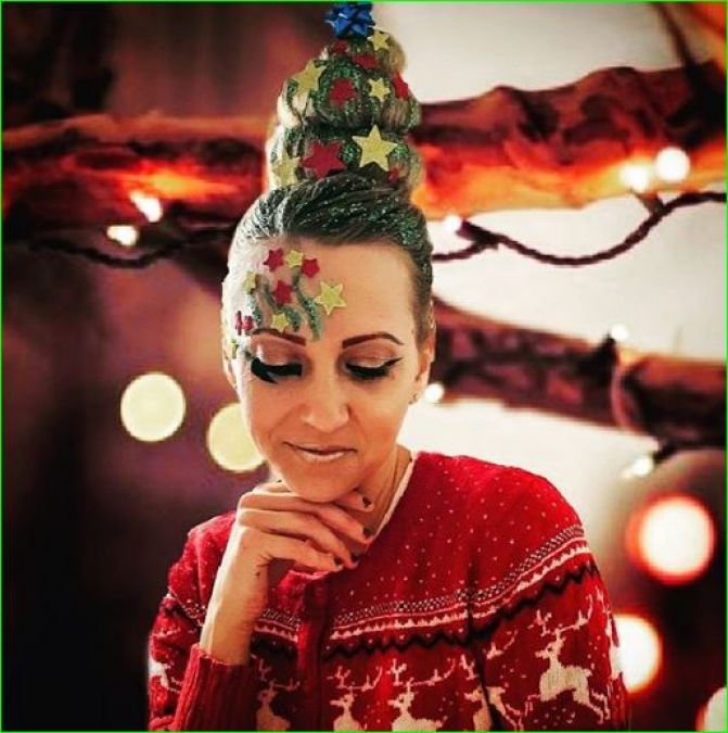 Christmas Tree hairstyle is in trend on Social media