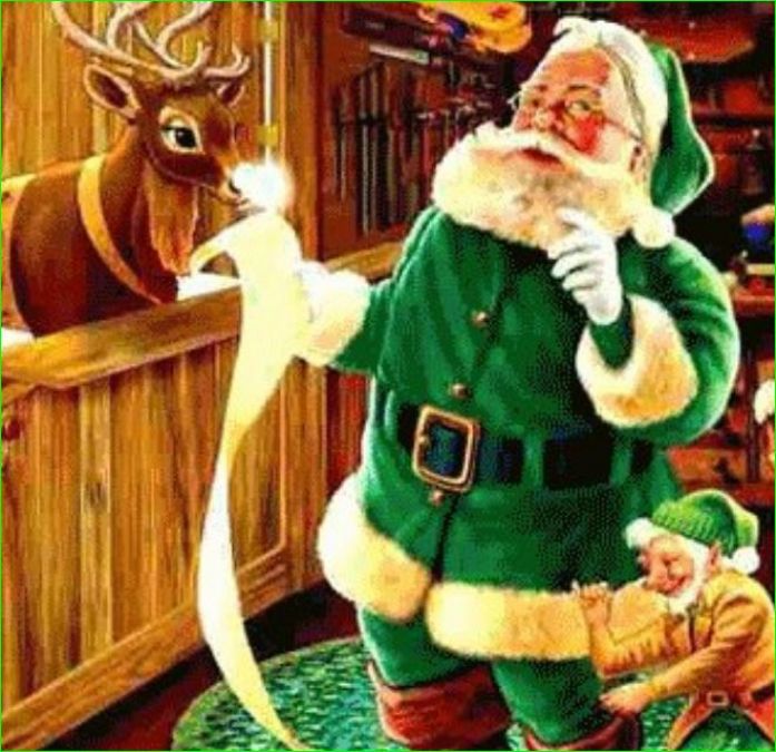 Santa Claus wore green dress, Know-how color of dress changed