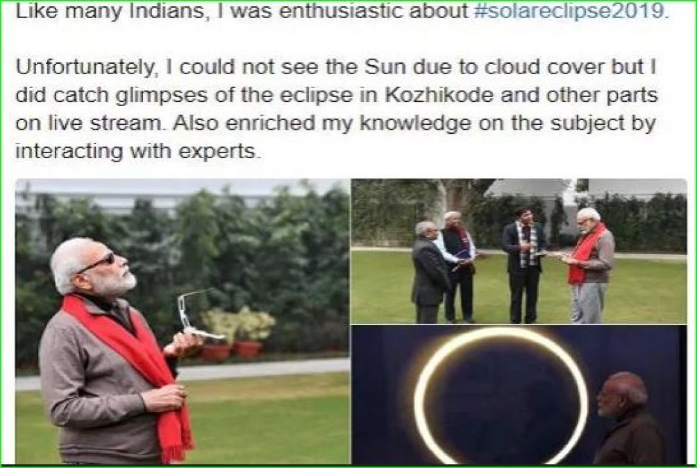 Solar Eclipse 2019: PM Modi for wears sunglasses 'worth Rs 1.6 Lakh'