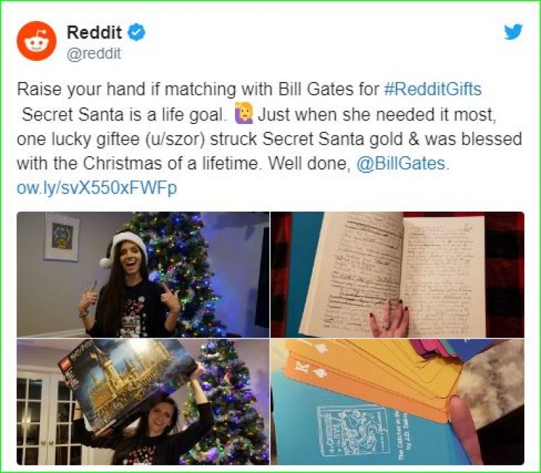 Bile Gates became Secret Santa for this girl, sent 37 kg gift