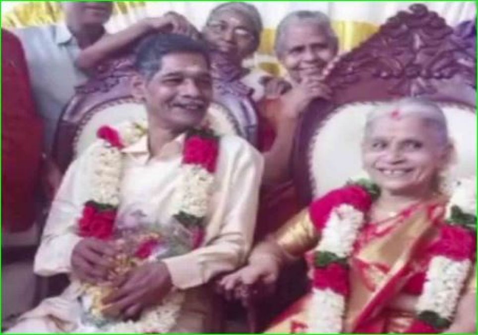 Love in Old Age Home, 67-year-old groom marries 65-year-old bride