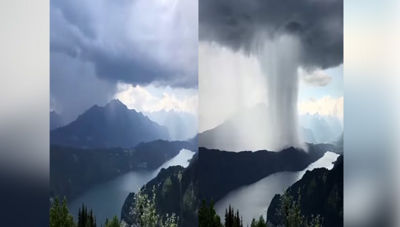 This video of cloudburst blew people's senses, did you see?