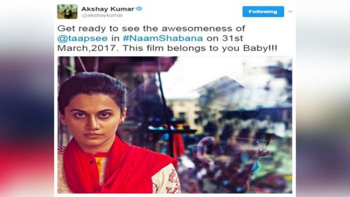 'नाम शबाना' के पोस्टर के लिटाये अक्षय ने की तापसी पन्नू की तारीफ, जानिए क्या कहा