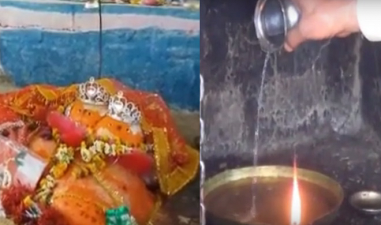 इस चमत्कारी माता के मंदिर में तेल नहीं बल्कि पानी से जलता है दीपक