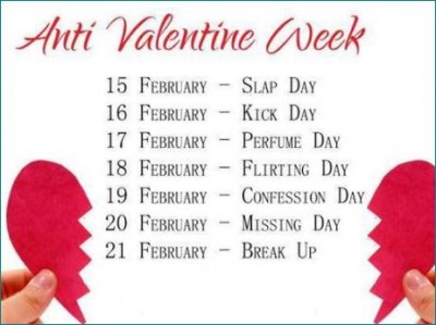 Anti valentine week has started, today is slap day