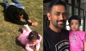 Video : बेटी ज़ीवा के साथ खेलते नजर आये पापा धोनी