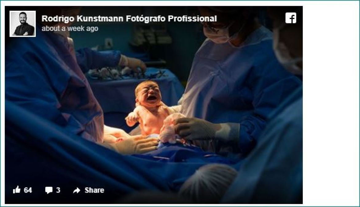 After birth, doctors were trying to make the girl cry but she became angry and ...