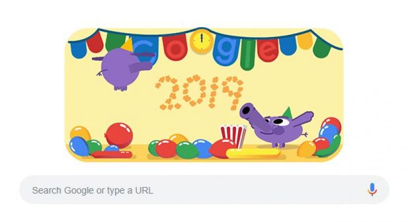 गूगल ने डूडल बनाकर इस ख़ास अंदाज में किया नए साल का स्वागत