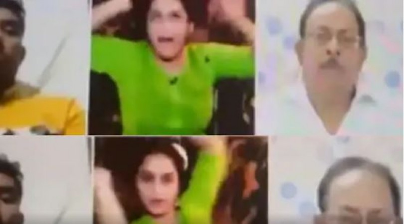 Woman dancing in the midst of live TV debate, video goes viral