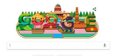 GOOGLE ने रंग-बिरंगा DOODLE बनाकर दी गणतंत्र दिवस की बधाई