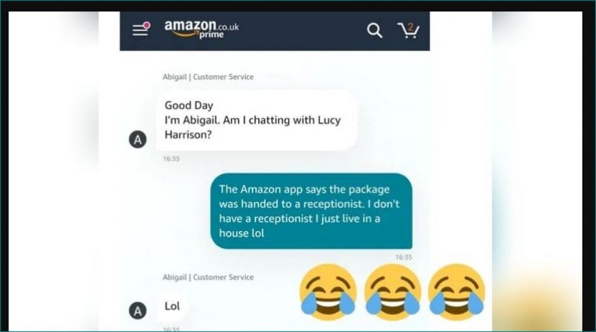 Amazon Customer Care Executive gives funny reply to customer