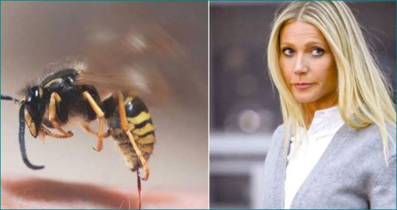 This woman uses bee sting to enhance her beauty