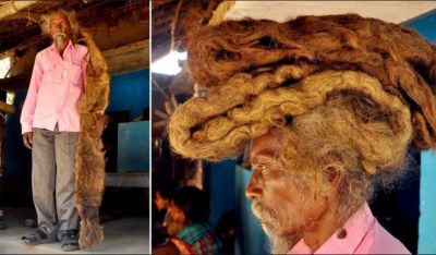 This person has 6 fit long hair, not washed even  not cut, Know the strange reason