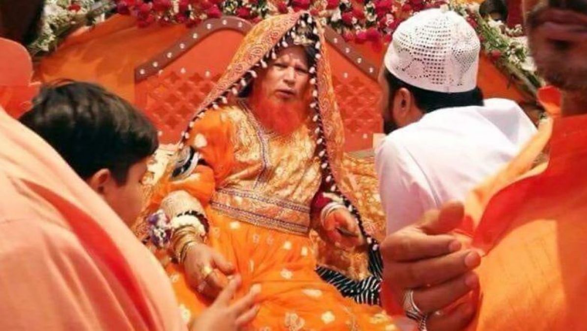 This Pakistani religious guru is doing this work in a bride's avatar!