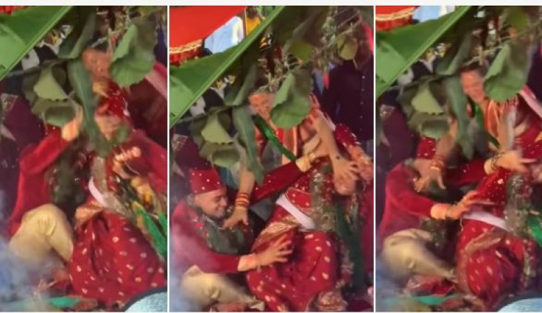 Bride and Groom fight in mandap while getting married, video goes viral