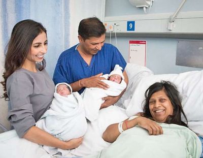 भारतीय महिला ने ब्रिटेन में दुनिया के पहले डिजिटली मॉनीटर्ड जुड़वां बच्चो को जन्म दिया