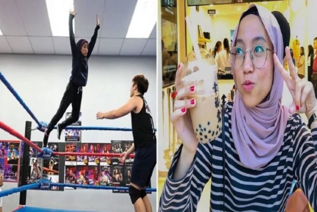 मलेशिया के यह लड़की महिलाओं के लिए बनी प्रेरणा, हिजाब पहन पुरुषों से लड़ती है कुश्ती