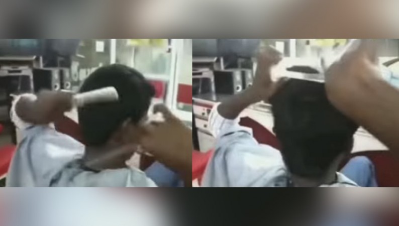 VIDEO: 'आत्मनिर्भर भारत', आपने देखा क्या बाल काटने का सबसे अनोखा तरीका