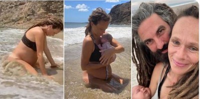 Woman gives birth to baby in sea, shares video