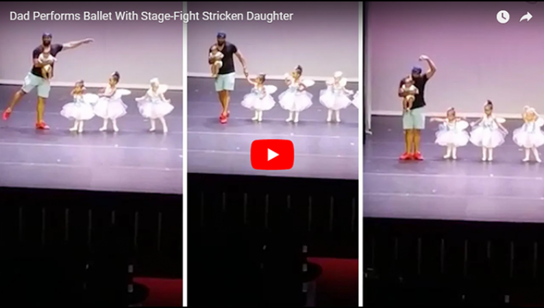 Video: अपनी दो साल की बेटी को स्टेज पर नर्वस देखकर डैड पहुँच गए डांस के लिए