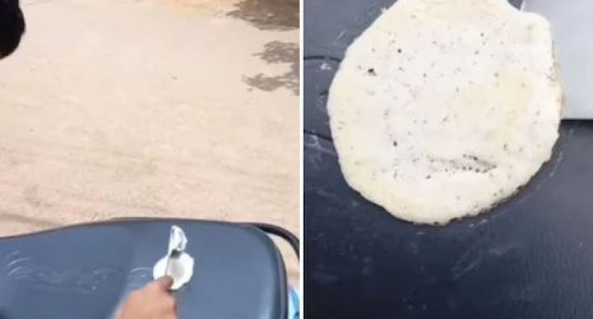 Scorching heat: Young man made Dosa on scooty, video went viral