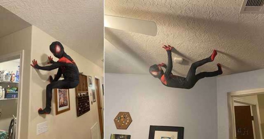 Man photoshops pictures to turn his son into 'Spider Man'