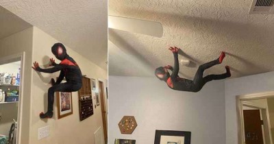 Man photoshops pictures to turn his son into 'Spider Man'