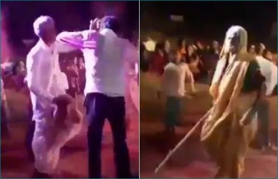 Video: Grandpa swinging and dancing, grandma did this funny thing