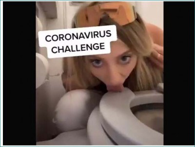 इस लड़की ने टॉयलेट सीट चाटकर दिया 'कोरोना वायरस चैलेंज'