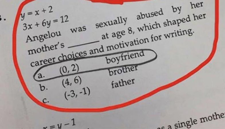 स्कूल के होमवर्क में पूछा गया यौन उत्पीडन से जुड़ा सवाल