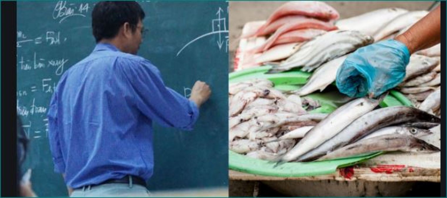 This young man is selling fish after leaving his professor's job, Know why?