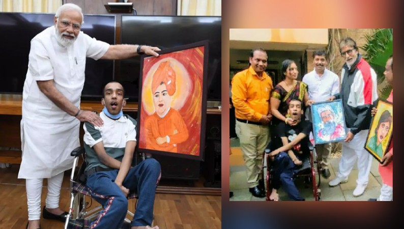 जानिए कौन है दिव्यांग चित्रकार आयुष कुंडल, जिसके फैन हुए PM मोदी और अमिताभ बच्चन