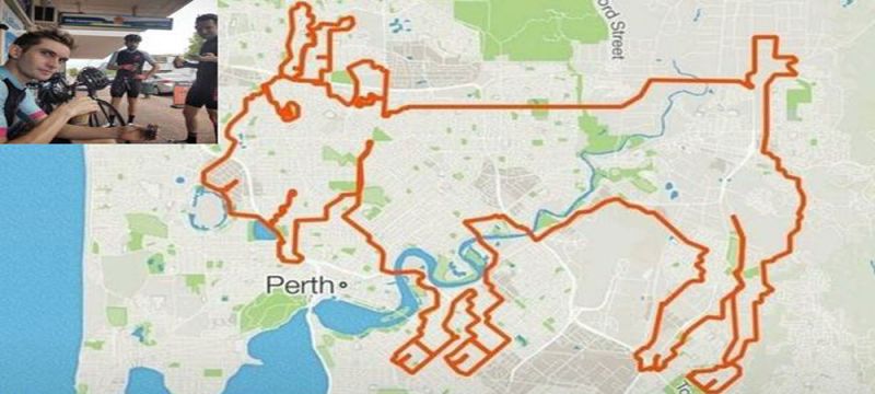 साइक्लिस्ट ने 202 km घूम कर बनाया बकरी के शेप का GPS