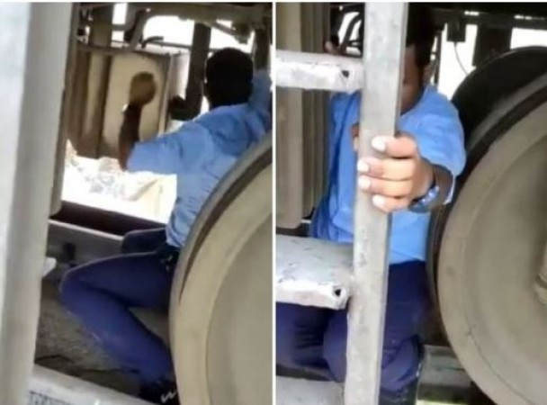 Loco pilot arrived to reset alarm chain of train by risking his life, must watch this video!