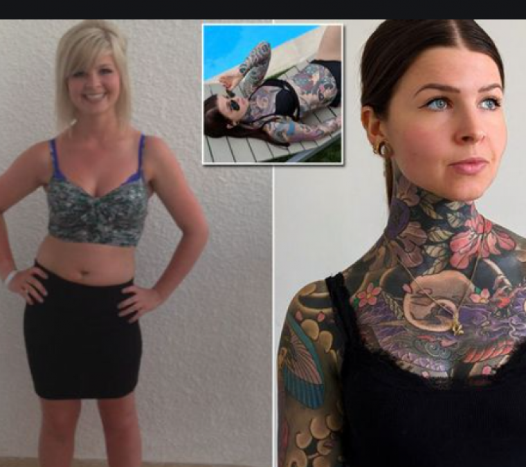This girl got a tattoo on each of her limbs, spent 20 lakhs on tattoos