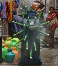 चेन्नई में 'कोरोना रोबोट' कर रहा है ये काम, यहाँ देखे तस्वीर