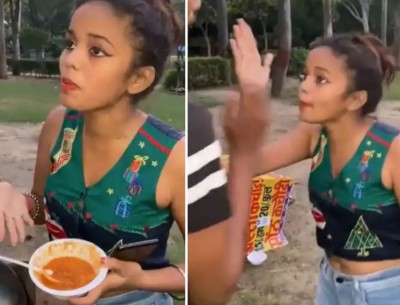 VIDEO: सिर्फ प्‍याज के लिए लड़की का तांडव, ठेले वाले को मारे थप्पड़