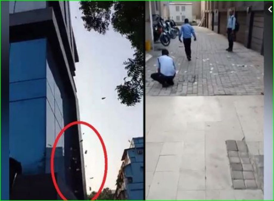 Suddenly, 2000 rupee note started falling from the sky, video going viral