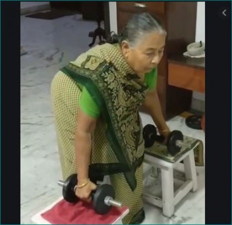 82-year-old granny lifts weights and does squats in a saree, what's stopping you?