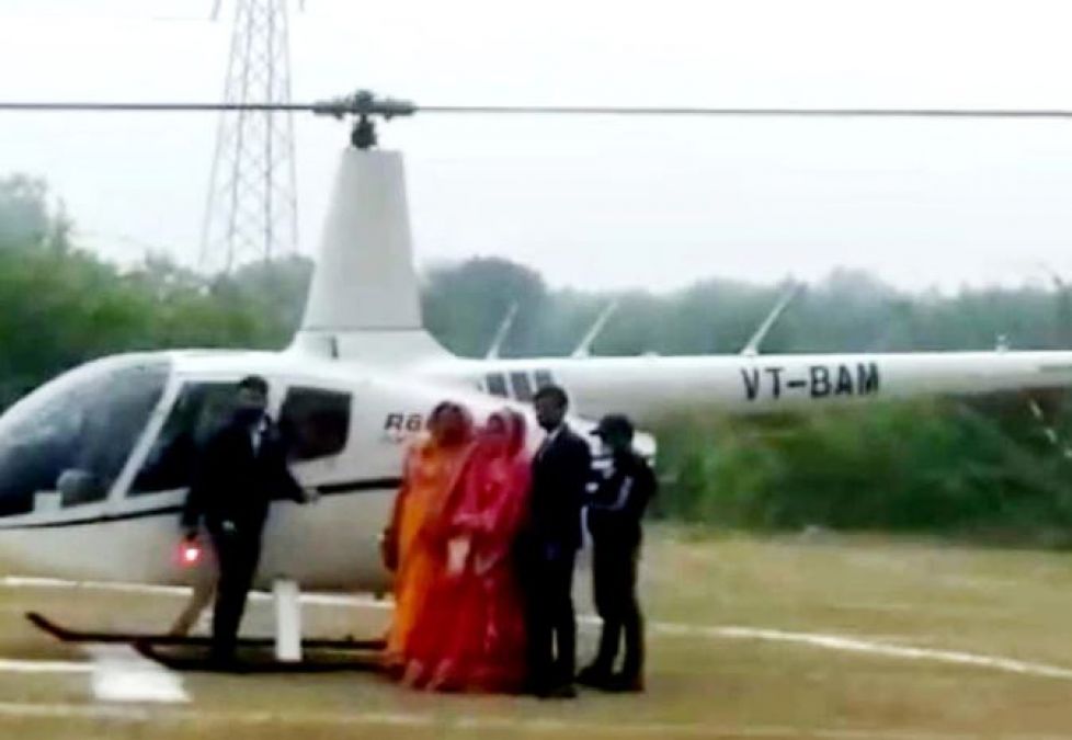 Grandsons bring daughter-in-law home by helicopter to fulfil Grandma's wish