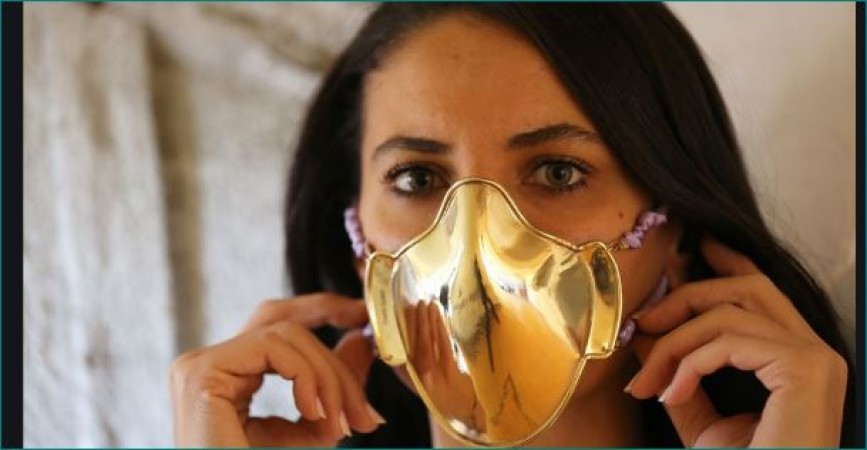 Mask has become fashion here, gold and silver are being used to make it