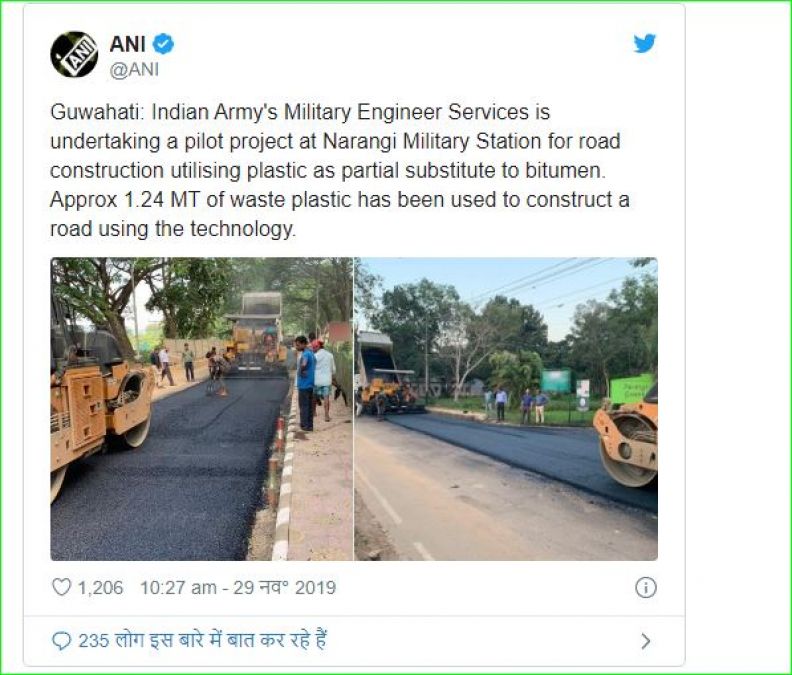 Indian Army build road from plastic waste, praised by everyone
