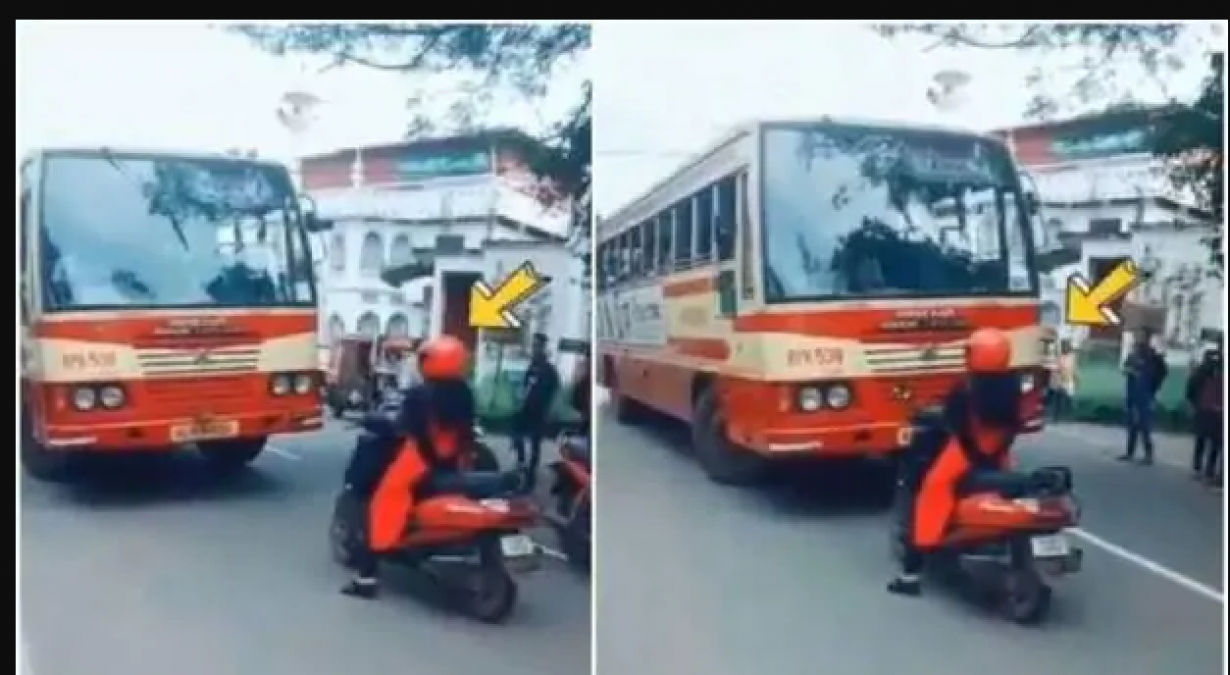 This woman parked her two-wheeler in the mid of the road and then...
