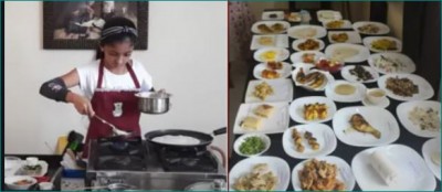 10 year old girl makes 33 dishes in less than 1 hour